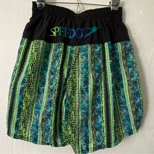 Speedo Swim Trunks Mens Size M Green